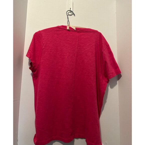 J.CREW Women's Short-Sleeve Girlfriend Crewneck Tee Size XL in Pink - Picture 2 of 8